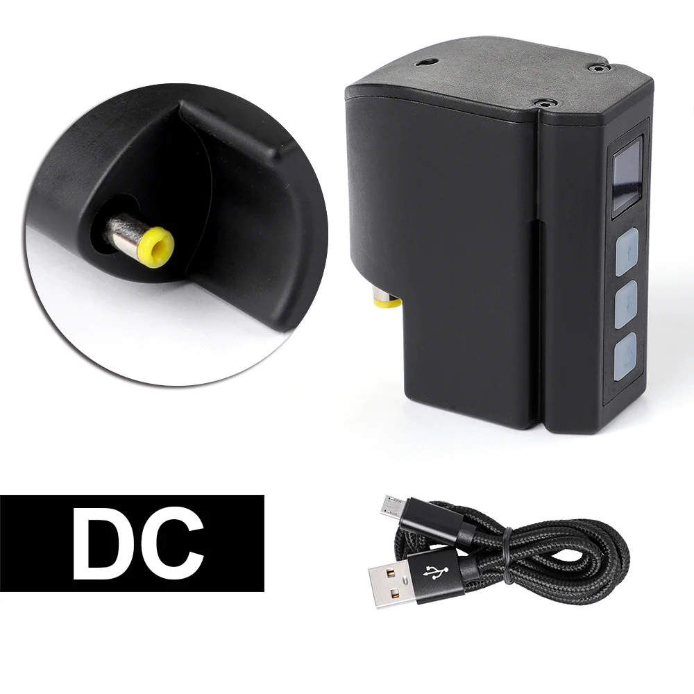 DC Новейший беспроводной светодиодный дисплей питания мини тату питания RCA/DC разъем расходные материалы для тату ручка для тату - Цвет: DC
