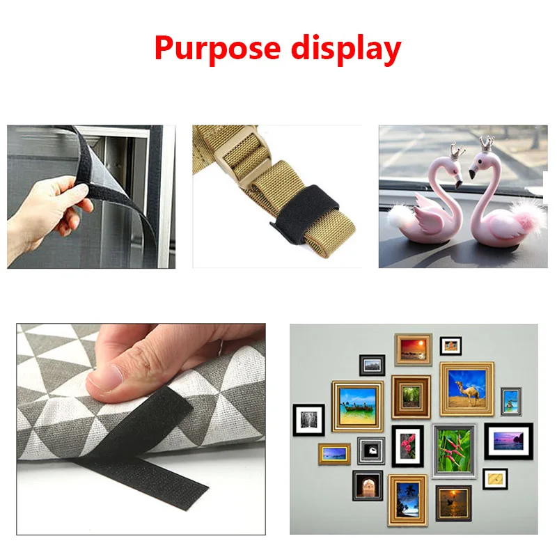 Самоклеящаяся нейлоновая клейкая лента Velcros крючок петля крепление 1 метр 20/25/30 м