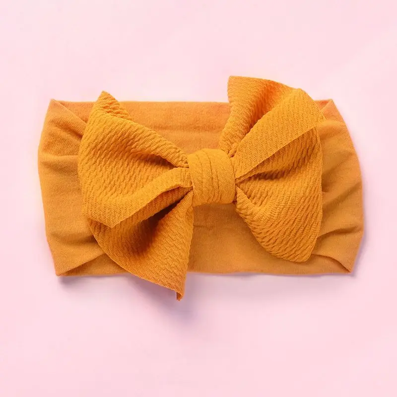 

8 Pcs Baby Infants Toddler Turban Nylon Hair Band Bowknot Wide Elastic Headband