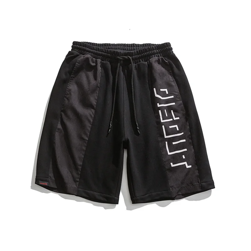 

Fashion Men Casual Loose Patchwork Shorts Summer New Male Printing Drawstring Shorts Men's Breathable Pockets Comfortable Shorts