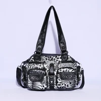 angel kiss handbags for women faux leather lady shoulder bag purse fashion casual leopard pattern spotted messenger bag