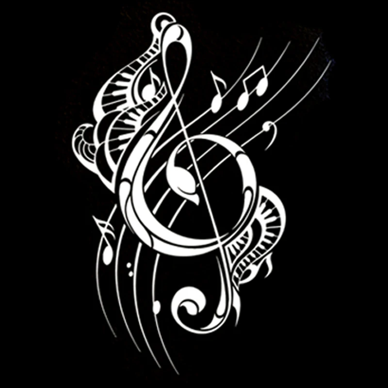 Aliauto креативные автомобильные стикеры модные музыкальные нотки силуэт виниловые