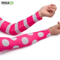 wosawe womens arm sleeves summer sun uv protection arm cover cycling running cuff protective anti sweat ladies arm warmers