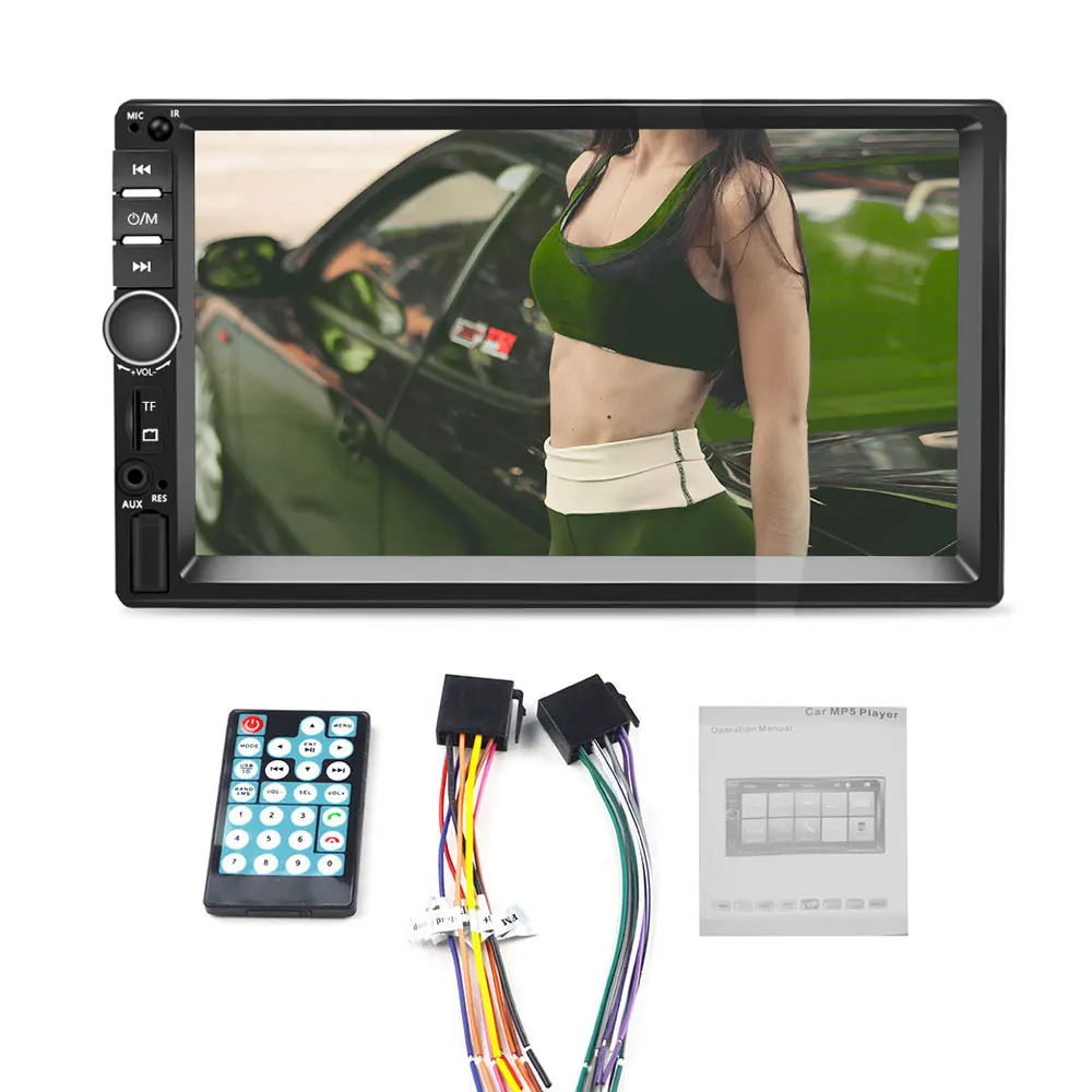 Автомагнитола Podofo 2 Din стерео система с 7 &quotсенсорным экраном Bluetooth FM радио MP5 USB