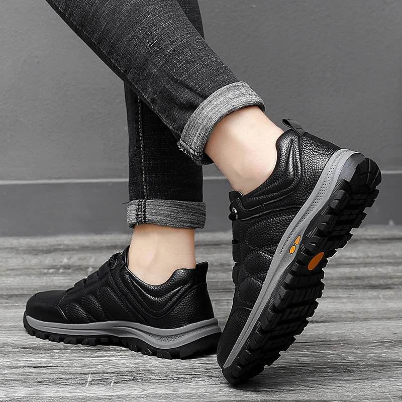 Мужская обувь из натуральной кожи Повседневная Уличная прочные мужские