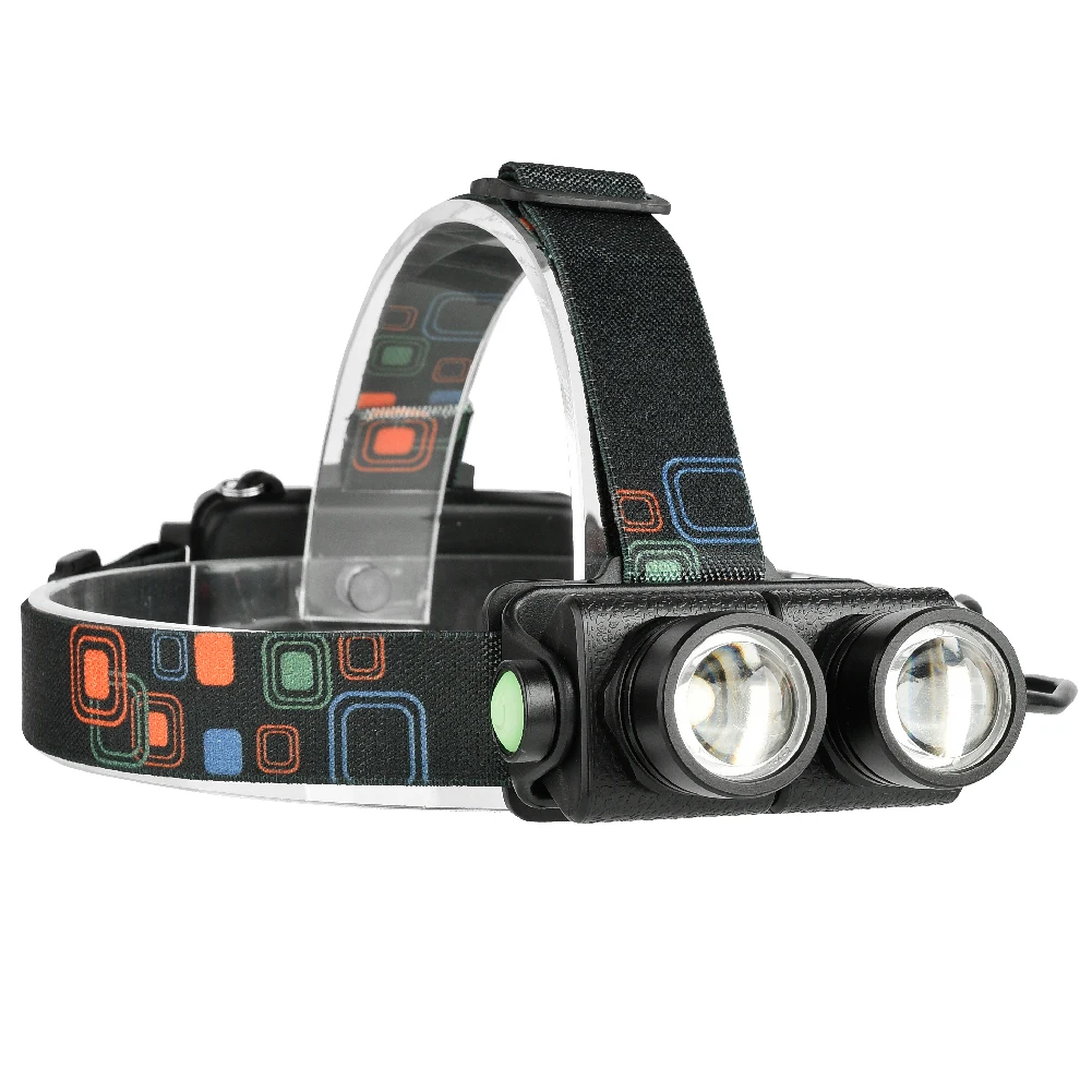 Масштабируемый светодиодный налобный фонарь 4 режима 18650 уличный для кемпинга