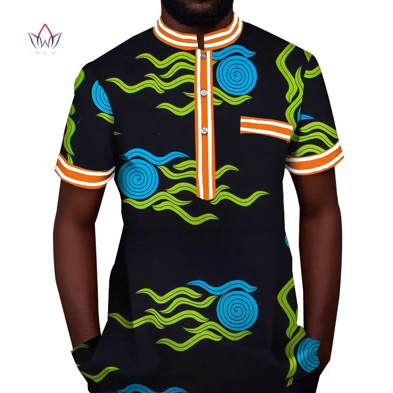 

Trending Men African Fashion Dashiki Design Collar Print Shirt Mandarin Personal Customized African Dashiki Men Clothes WYN815