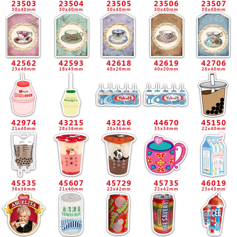 

Товары для рукоделия «сделай сам», аксессуары для шитья, форма из плоских смол с рисунком мультяшных напитков, 30 шт. PR-23503