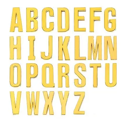 

10PCS/lot Smooth Plain Gold Color 30MM Slide Letters A - Z English Alphabet Fit For DIY Keychains Bracelet Wristband