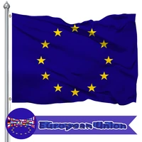 3x5 ft european union eu flag premium quality euro blue 12 stars 400d polyester for outdoor indoor decoration