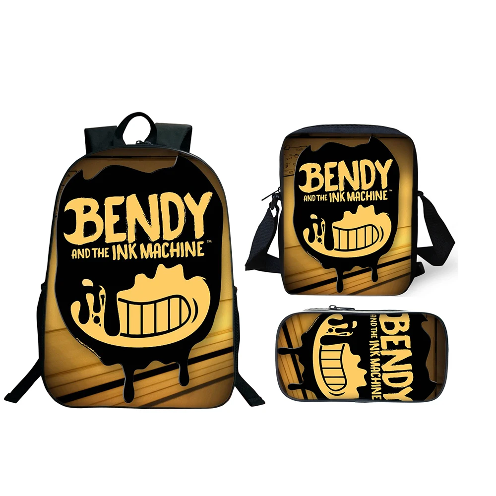 3 шт./компл. рюкзаки Bendy And The Ink Machine для мальчиков и девочек Комплекты сумок игр в