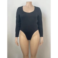 l 5xl womens plus size bodycon bodysuits sexy v neck long sleeve jumpsuits one piece skinny fit rompers dancer black bodysuit