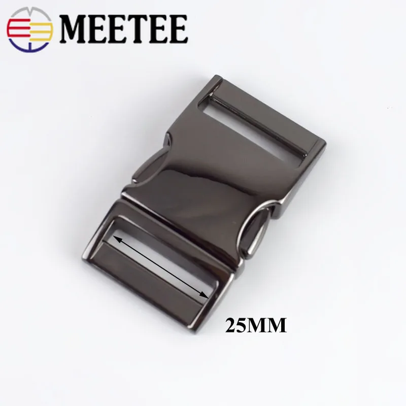 Meetee 2pcs 25mm Metal Curved Side Release Buckle for Webbing Strap Backpack Bag Luggage Hook Belt DIY Accessories AP518 | Дом и сад