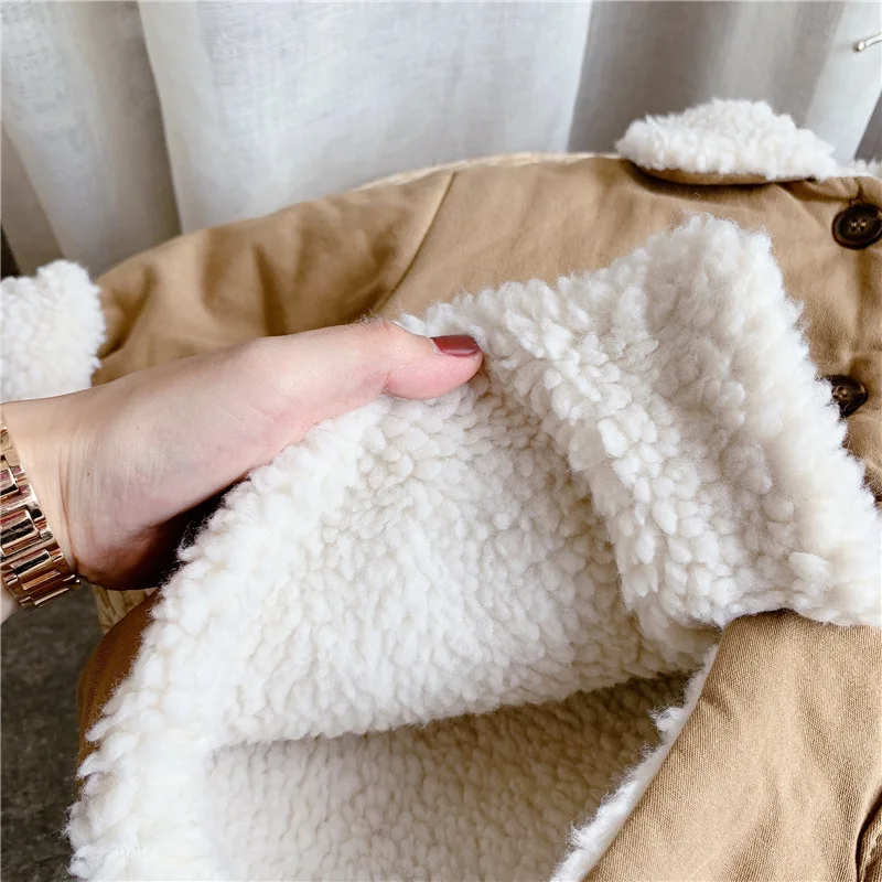 

Autumn / Winter Children's Plush Cotton Padded Jacket Korean Version Boys and Girls Warm Thick Coat 2020 NEW