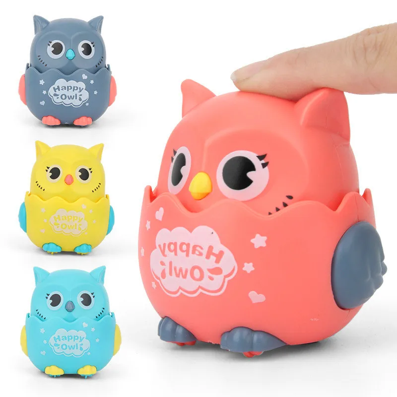 Classic Wind Up Toys Owl Inertial Car Classic Wind Up Toys Baby Boy Girl Pull Back Toys Kindergarten Kids Gifts Inertial Toy Car