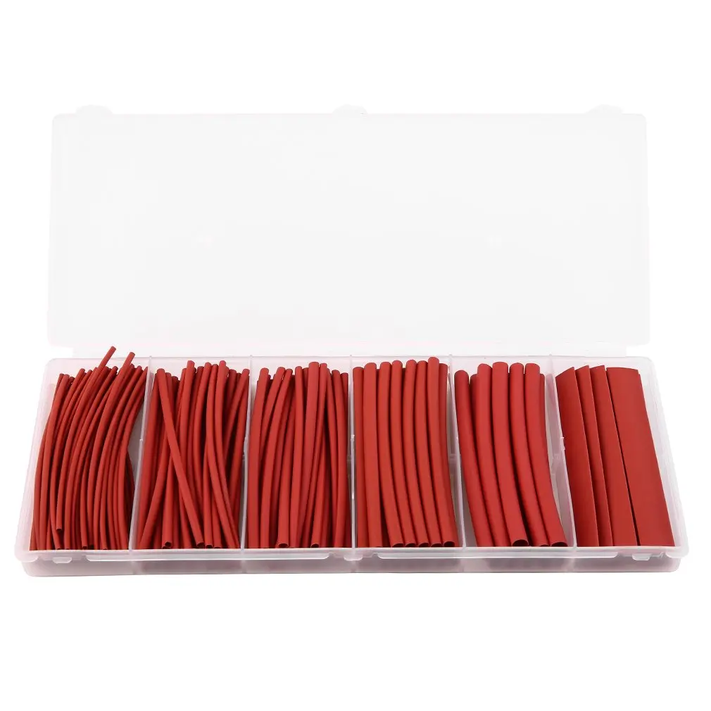 

160 шт., БЕЗГАЛОГЕННЫЕ термоусадочные трубки из полиолефина 2:1, 6 размеров, 100 мм