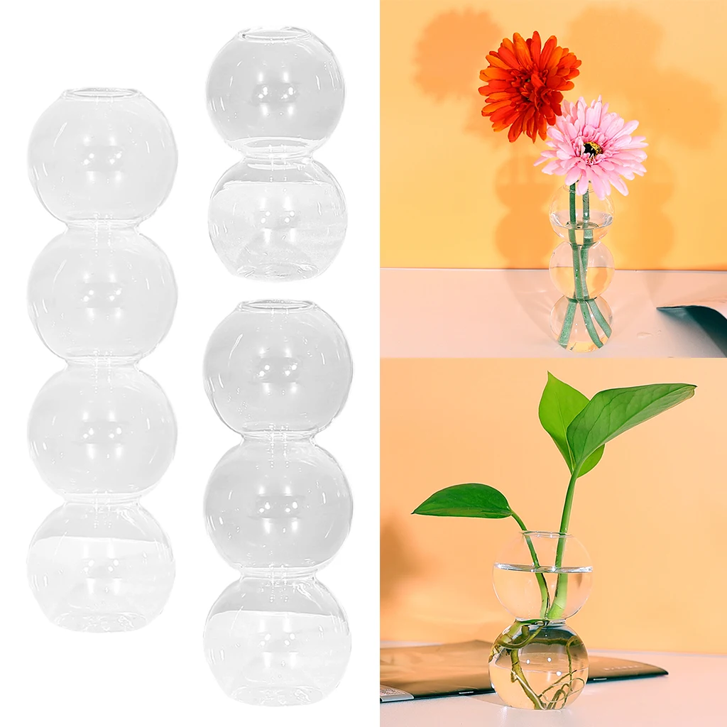 

Bubble Glass Vase Green Plants Hydroponics Planter Housewarming Gifts Decorative