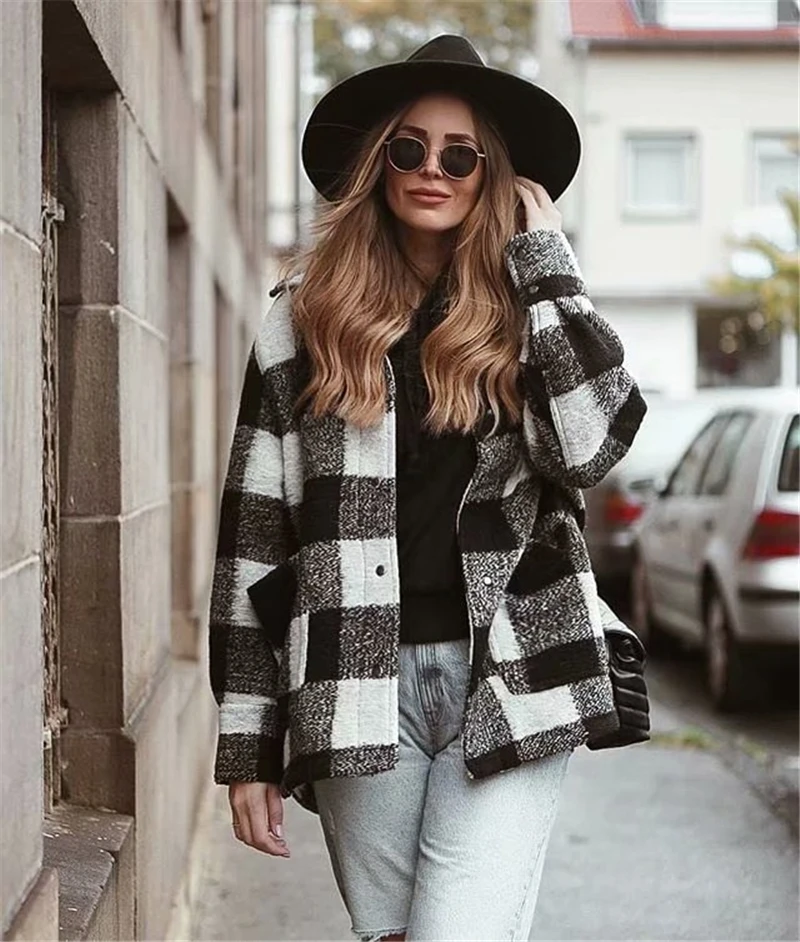 Винтажные стильные карманы негабаритных искусственная кожа Однотонная куртка