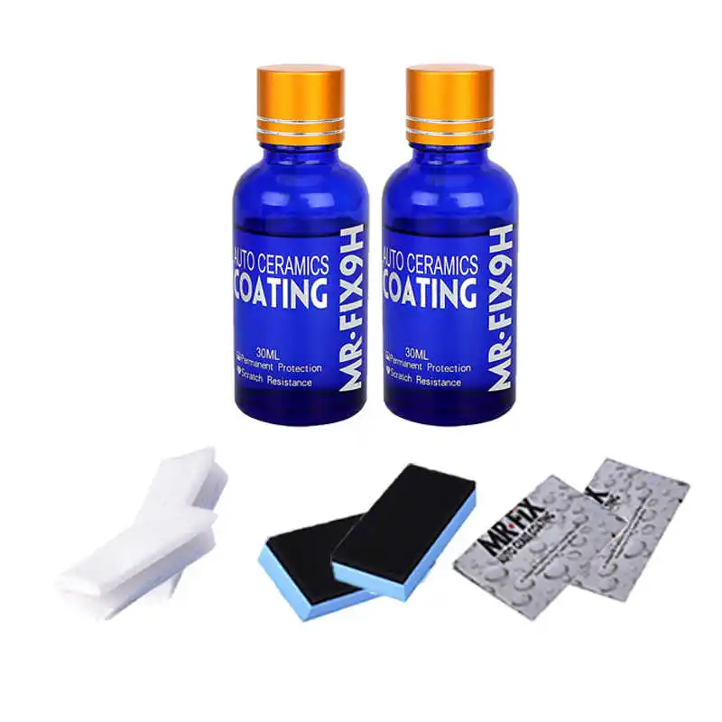 

2PCS 9H Car Liquid Ceramic Coat Super Hydrophobic Glass Coating Set Polysiloxane and Nano materials Car Polish