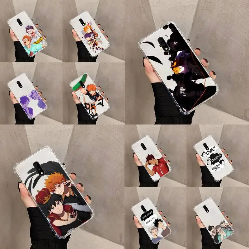 

Cute Japan Anime Oya Haikyuu Phone Case Transparent For OnePlus MEIZU MEITU M 7 8 9 16 17 T PRO XS moible bag