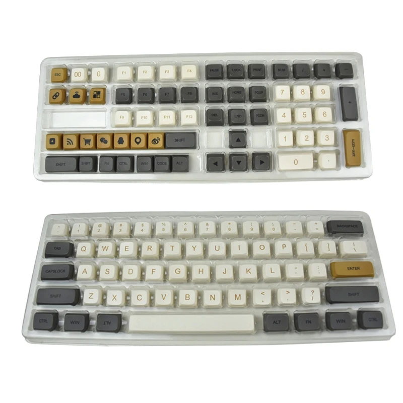 

125pcs PBT Keycap XDA Profile Dye Sublimation Keycap with 6.25U Space Key Cover