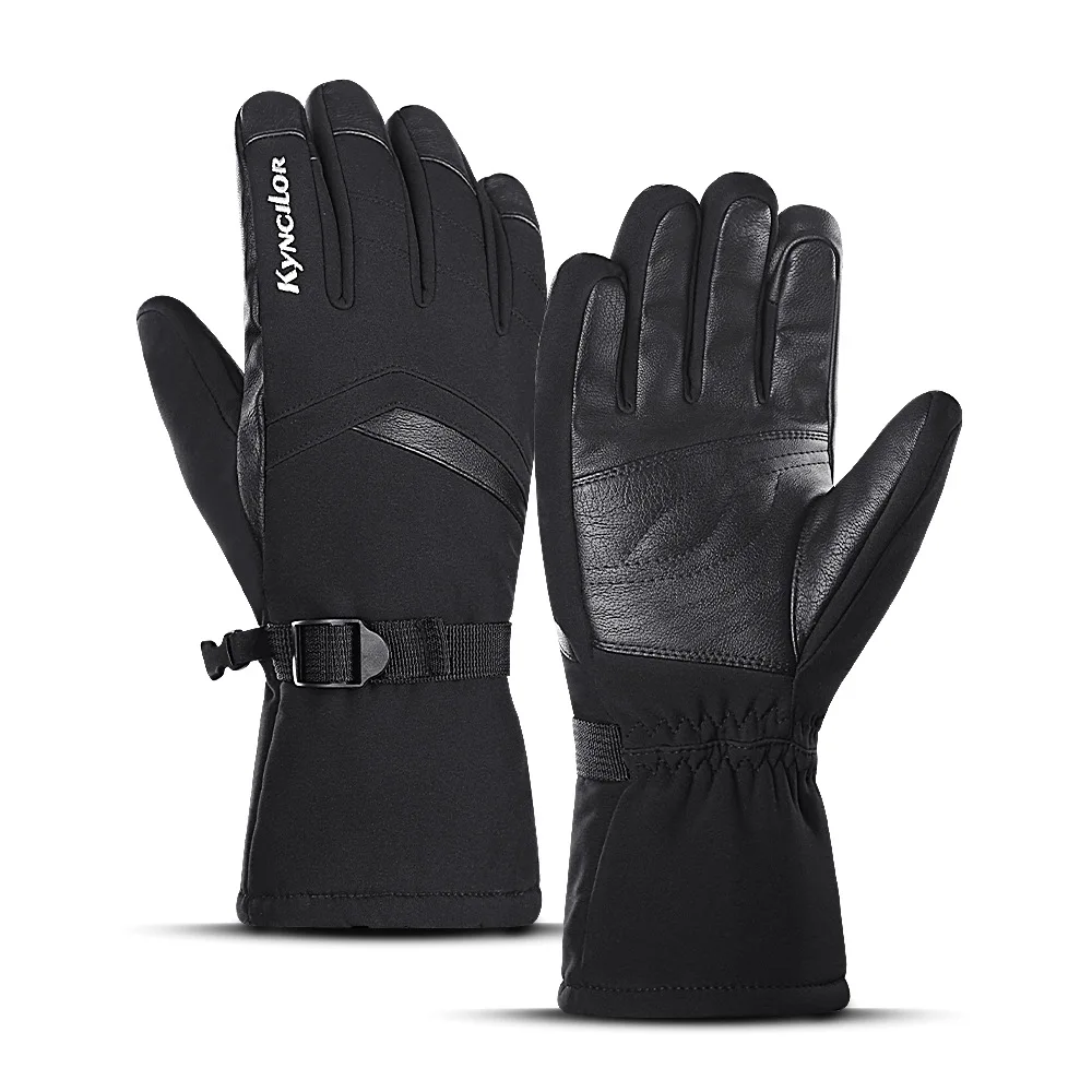 

Outdoor autumn and winter men and women riding thickened ski gloves windproof sports warm touch screen gloves