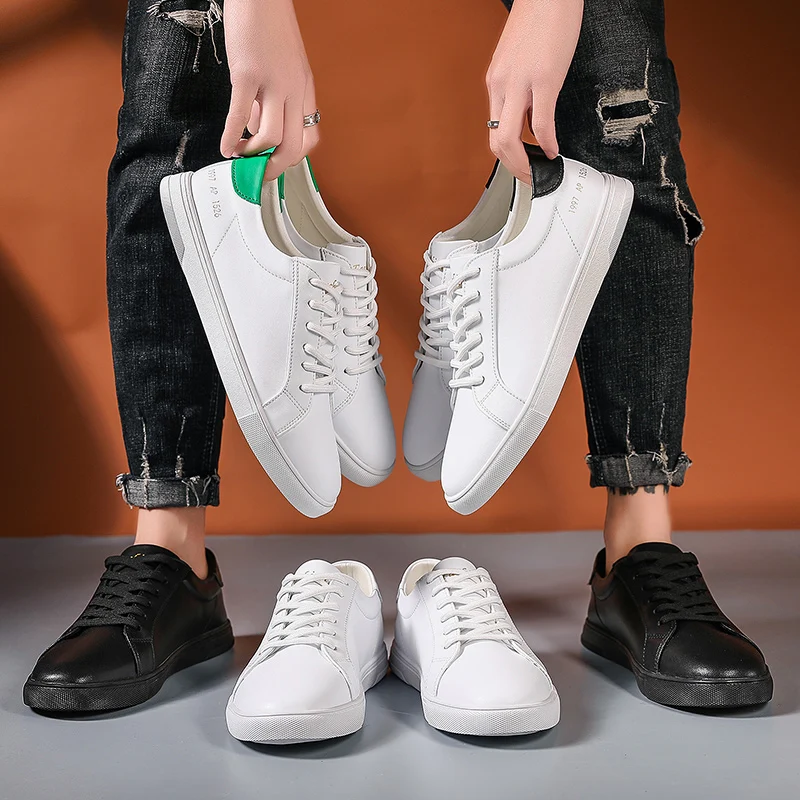 Мужские летние кроссовки белая повседневная обувь из мягкой кожи 2020 | Обувь