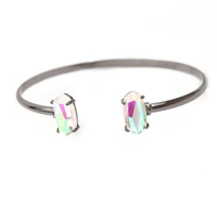 crystal jewelry dichroic crystal bracelet bangle fashion big cuff bangle for women