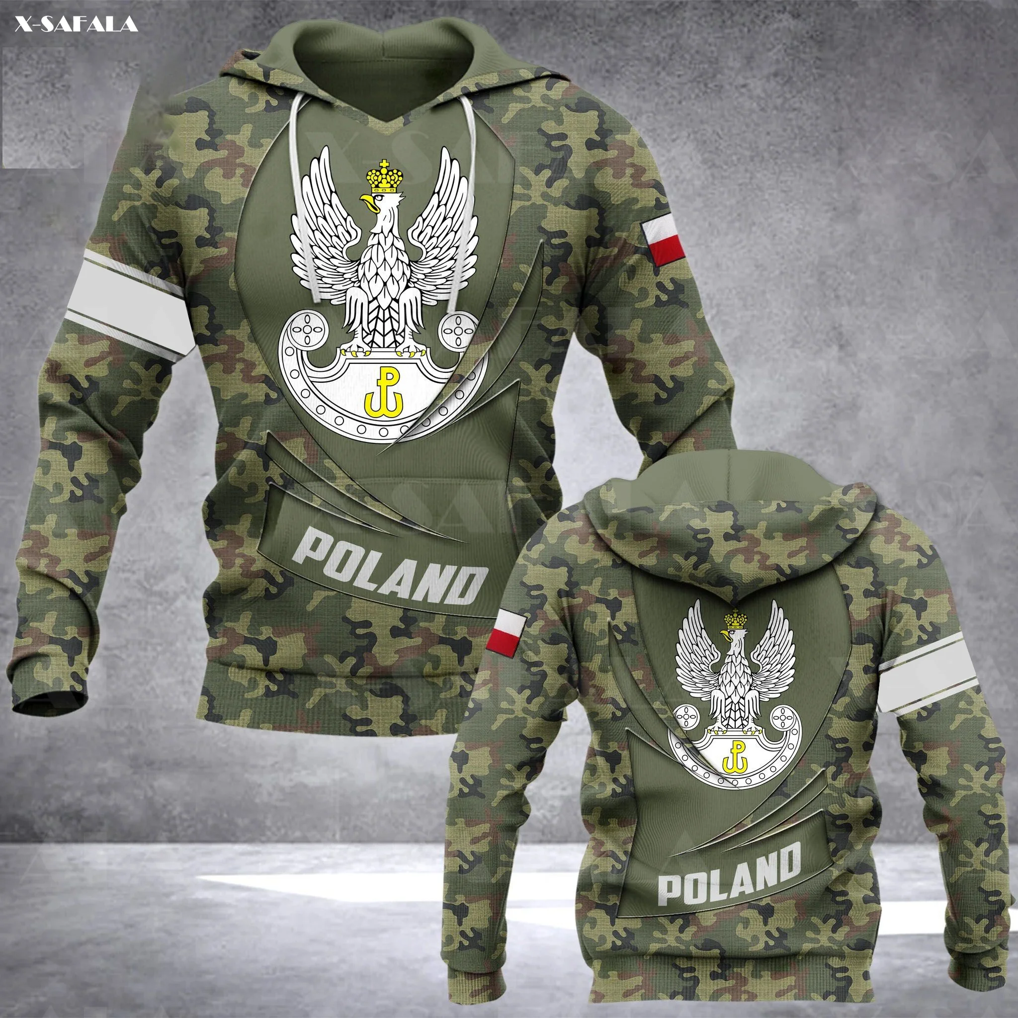 

POLAND ARMY CAMO NEW Veteran Eagle 3D Print Zipper Hoodie Man Pullover Sweatshirt Hooded Jacket Jersey Tracksuits