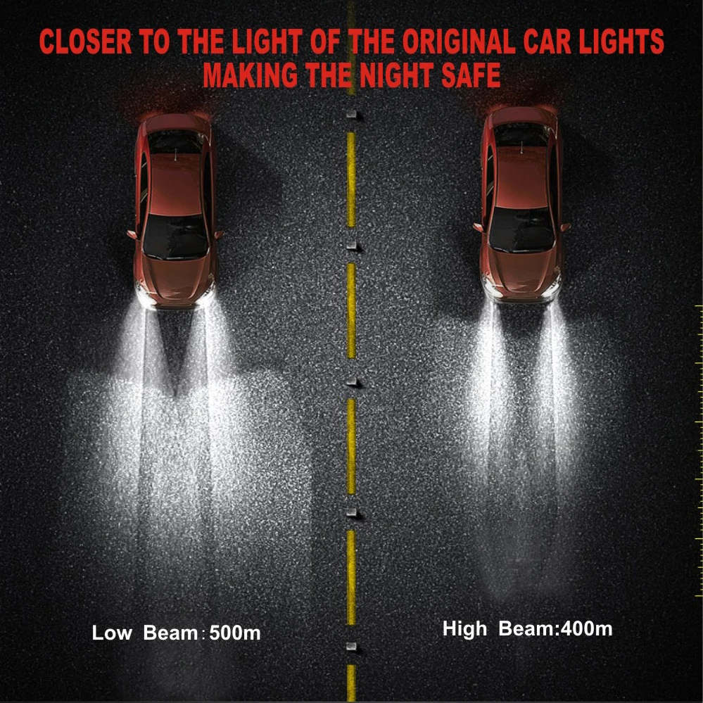 Светодиодный головной светильник CSP для автомобиля 9005/6 H1/3 H4 светодиодный H7 H11/16/5202