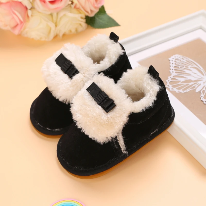 

Baby Boots Winter 0-18 Months Men And Women's Baby Shoes Rubber Sole Plus Cotton Snow Boots Toddler Shoes