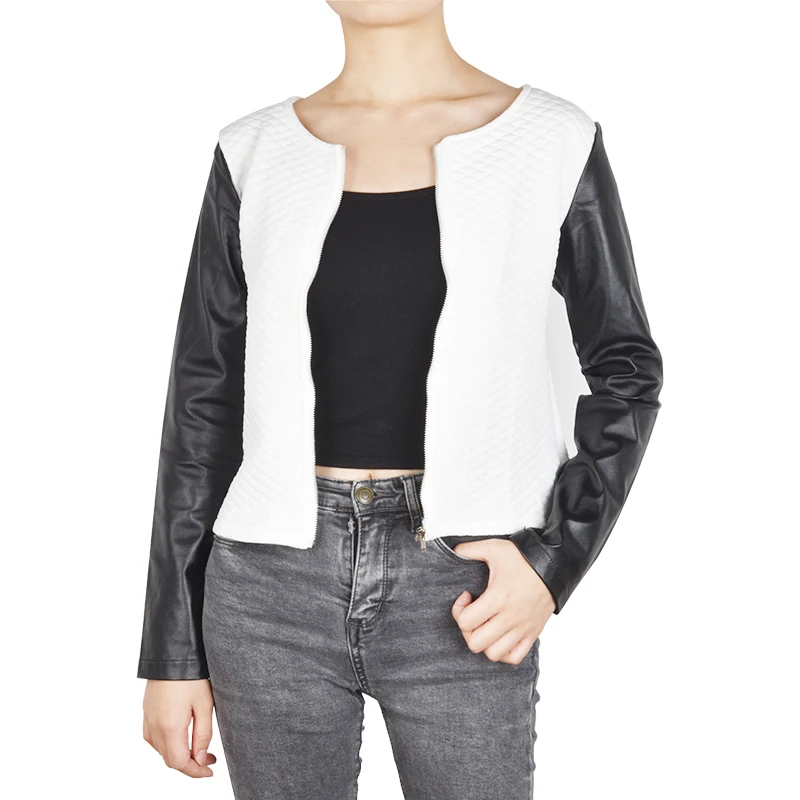 Женская Повседневная Лоскутная куртка с длинным рукавом облегающая верхняя