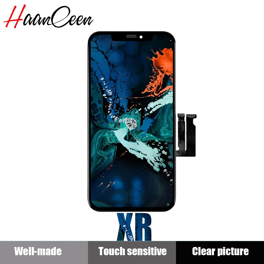 

ЖК-дисплей Incell для Iphone XR, сенсорный экран для замены, без битых пикселей, сенсорный 3D экран в сборе, True Tone