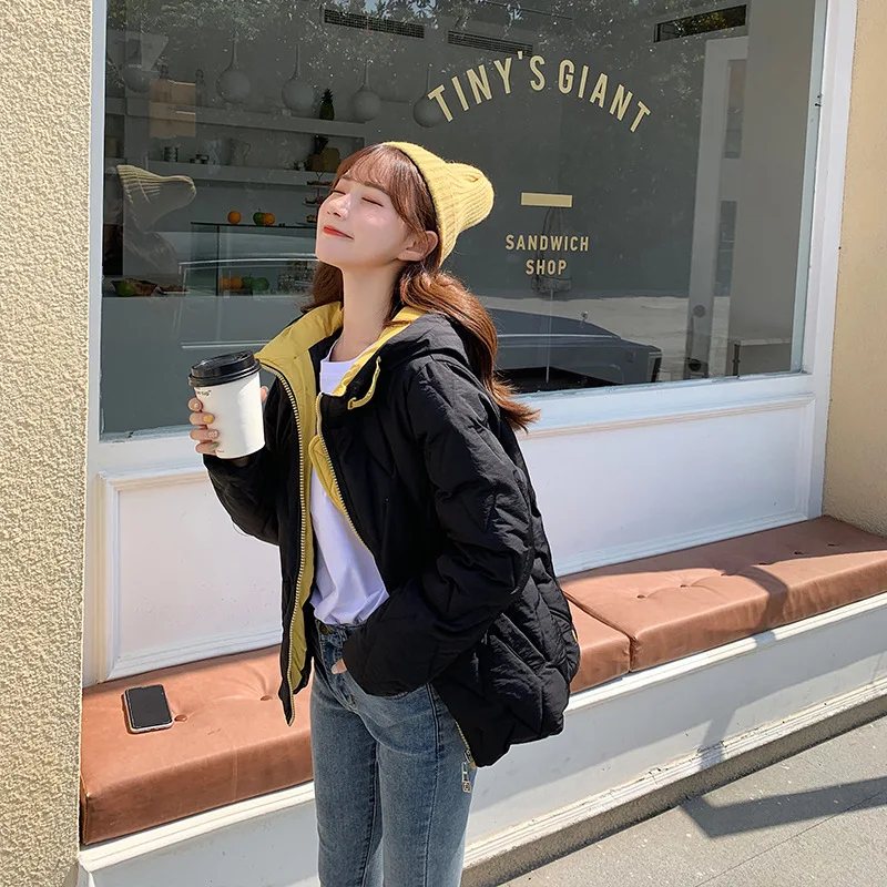 Женская свободная однотонная куртка с капюшоном в стиле Слим 936 | одежда