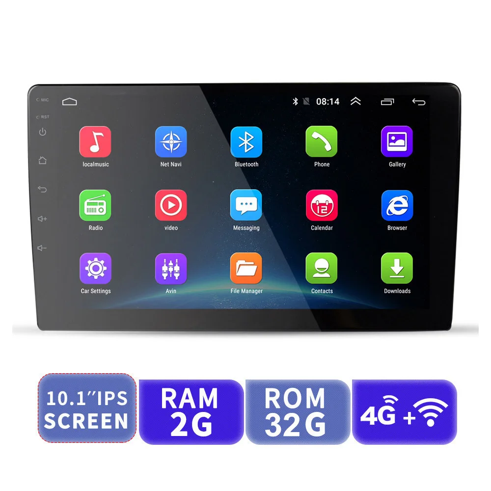 10.1 inch 2G 32G EKIY 9 ''ips Android универсальный 2 Din gps-навигация Авторадио автомобильный мультимедийный плеер BT Wifi OBD2 стерео радио видео плеер - Цвет: 10.1 inch 2G 32G