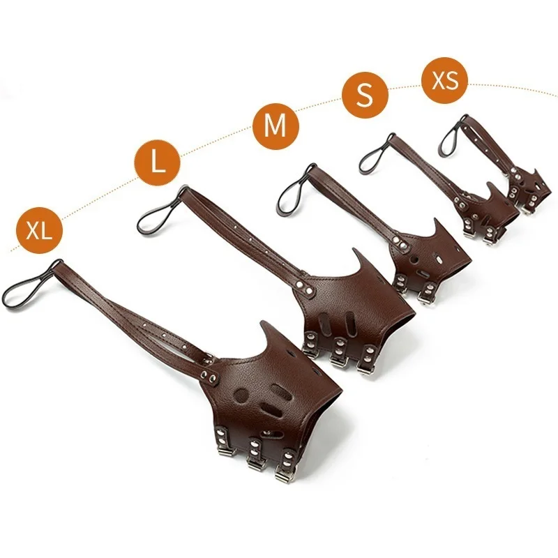 Однотонные мягкие искусственные кожаные маски для собак защита от укусов