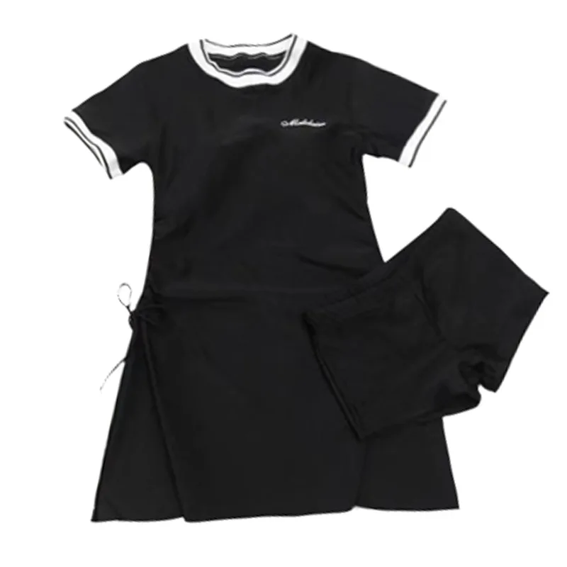 

2021 new swimsuit women's one-piece skirt-style students cover their stomachs, are thin, conservative and fresh, and Korean