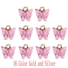 Flatfoosie 10 шт.компл. 16 видов цветов сверкающие бабочки DIY ювелирные изделия аксессуары акриловые для изготовления сережек ожерелья подвески материал