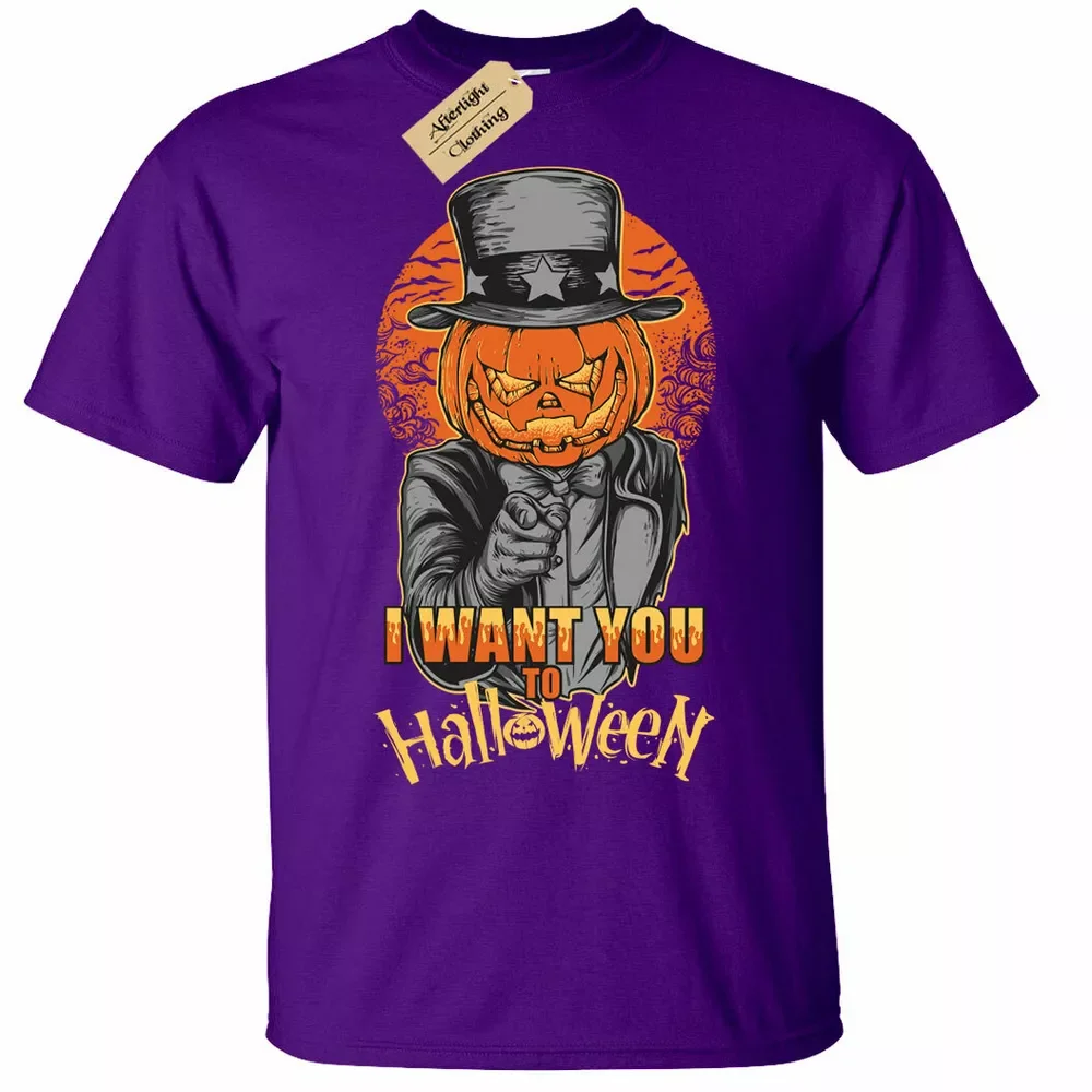 

I want you to Halloween pumpkin mens t-shirt