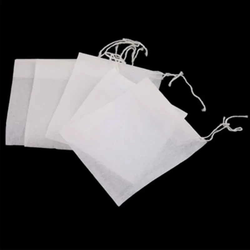 

Hot Sale 50/100Pcs 6 x 7cm Non-woven Fabrics Disposable Tea Bags Sealed Filter-free Herbal Tea boiled stew Soup Spice Bag