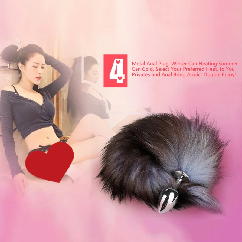 Cosplay лисий хвост Анальная пробка для женщин и мужчин маленькие симпатичные