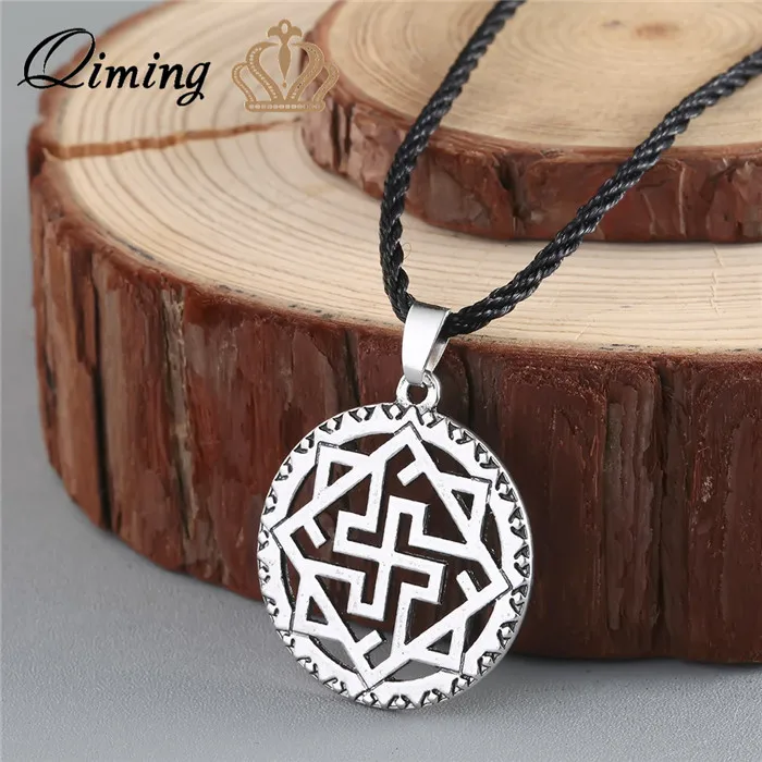 QIMING Valkyrie славянские бусы Cletic женская подвеска Викинг один Thor Runes Warrior Nord Talismans