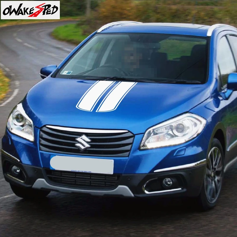 Спортивные полосы для Suzuki SX4 S cross Стайлинг автомобильного чехла крышки двигателя
