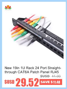 19 дюймов 1U шкафа проходной 24 Порты и разъёмы CAT6 патч Панель RJ45 сетевой кабель-переходник ввод/вывод Keystone Jack модульный распределительный шкаф