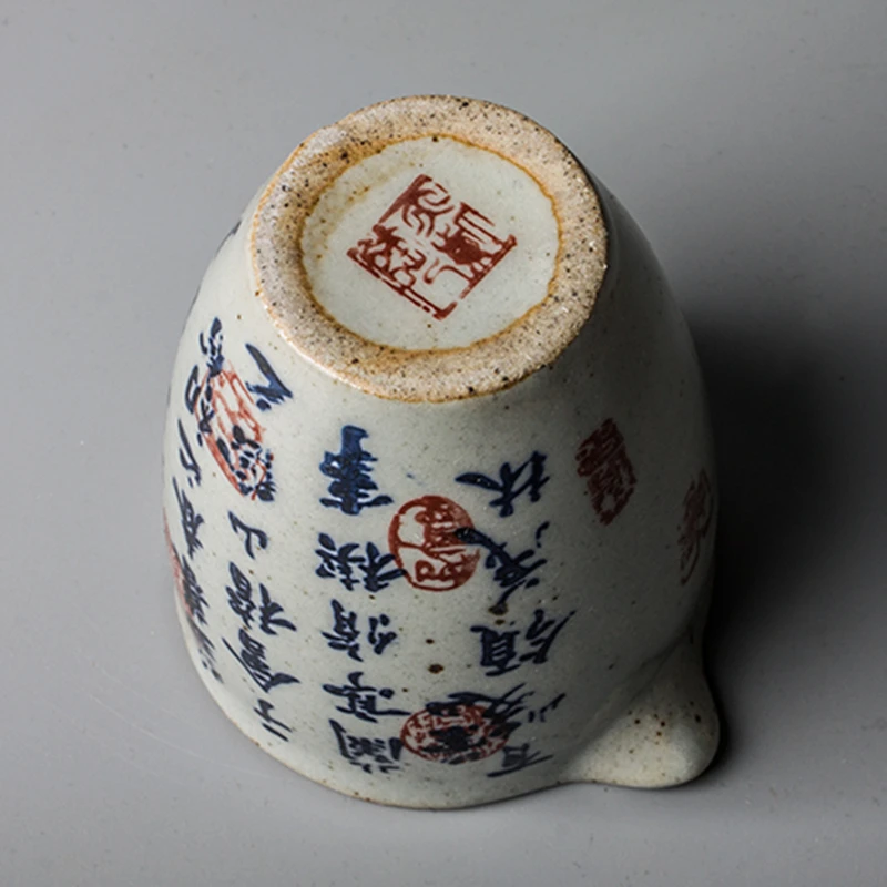 Chinese Ancient Calligraphy Pottery Fair Cup Tea Mugs Kung Fu Set Teacup Teaware Ceremony Utensil Vintage Sea 200ml | Дом и сад