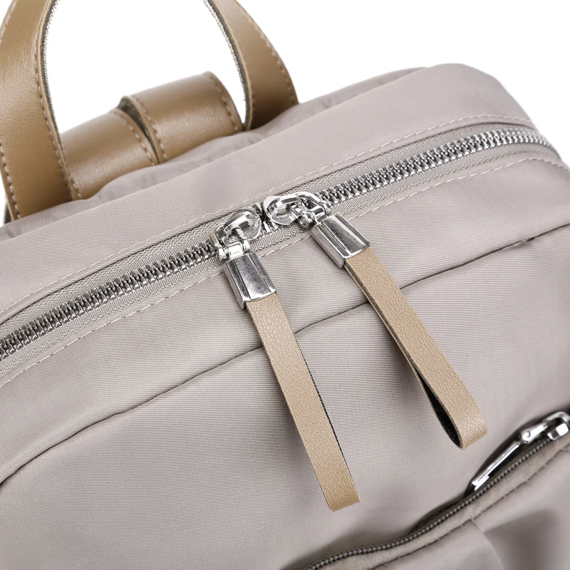 

Solid Color All-match Bookbag for Women High-quality Oxford Shoulder Bag with Double Zipper Young Student Mochila Grace Rucksack