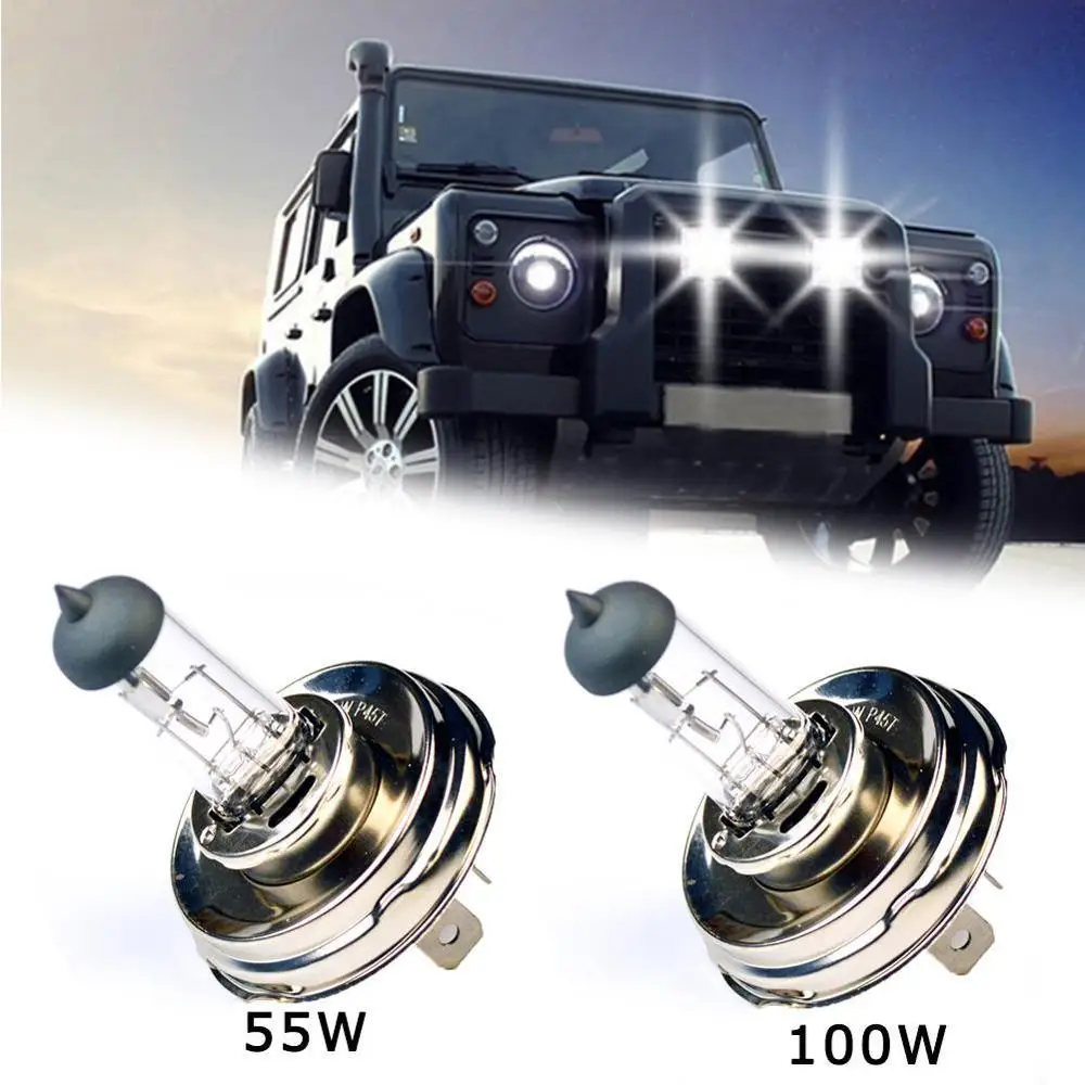 Высокое качество из 2 предметов (1 пара) H4 P45T 12V 60/55W прозрачная 3800K новый бесплатная