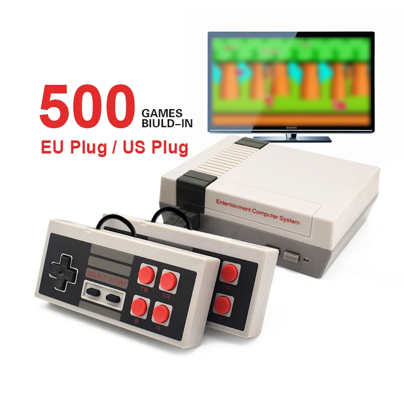 8 бит Ретро игровая консоль мини Винтаж ТВ Встроенный 500 игры Ручной игровой плеер