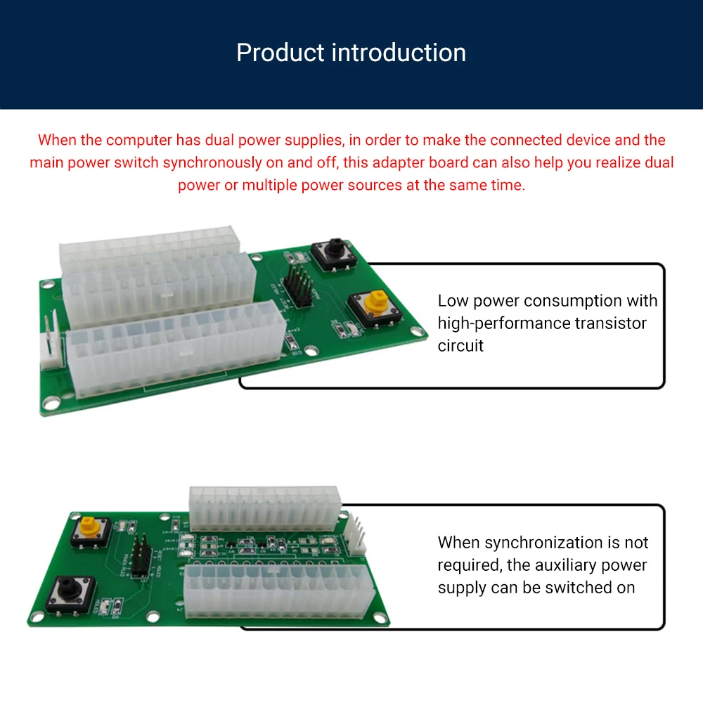Dual and Three Power Supply Starter Board Synchronous 4PIN IDE 24PIN Cable with Switch Extender Card For BTC Miner Mining | Компьютеры и
