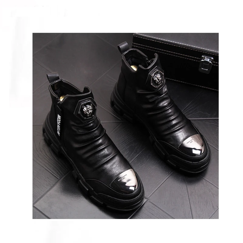 Женские ботинки из натуральной кожи сезон осень зима Теплые ботильоны Martin на